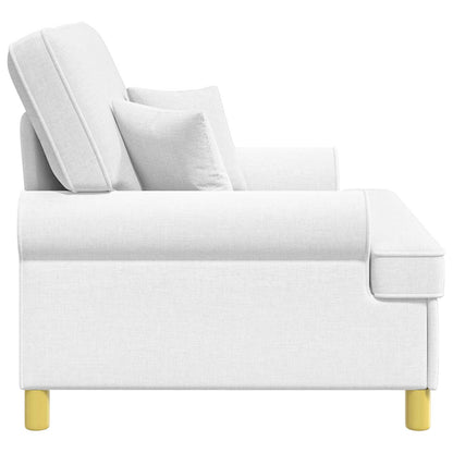 vidaXL XXL Armchair with Cushions White Fabric