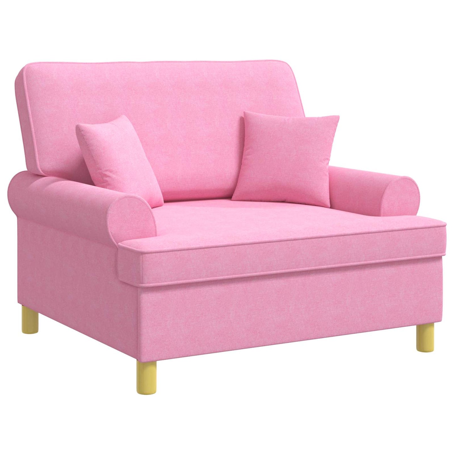 vidaXL Armchair with Cushions Pink Fabric