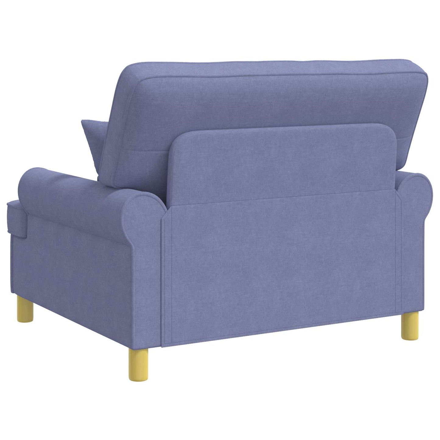 vidaXL XXL Armchair with Cushions Jeans Blue Fabric