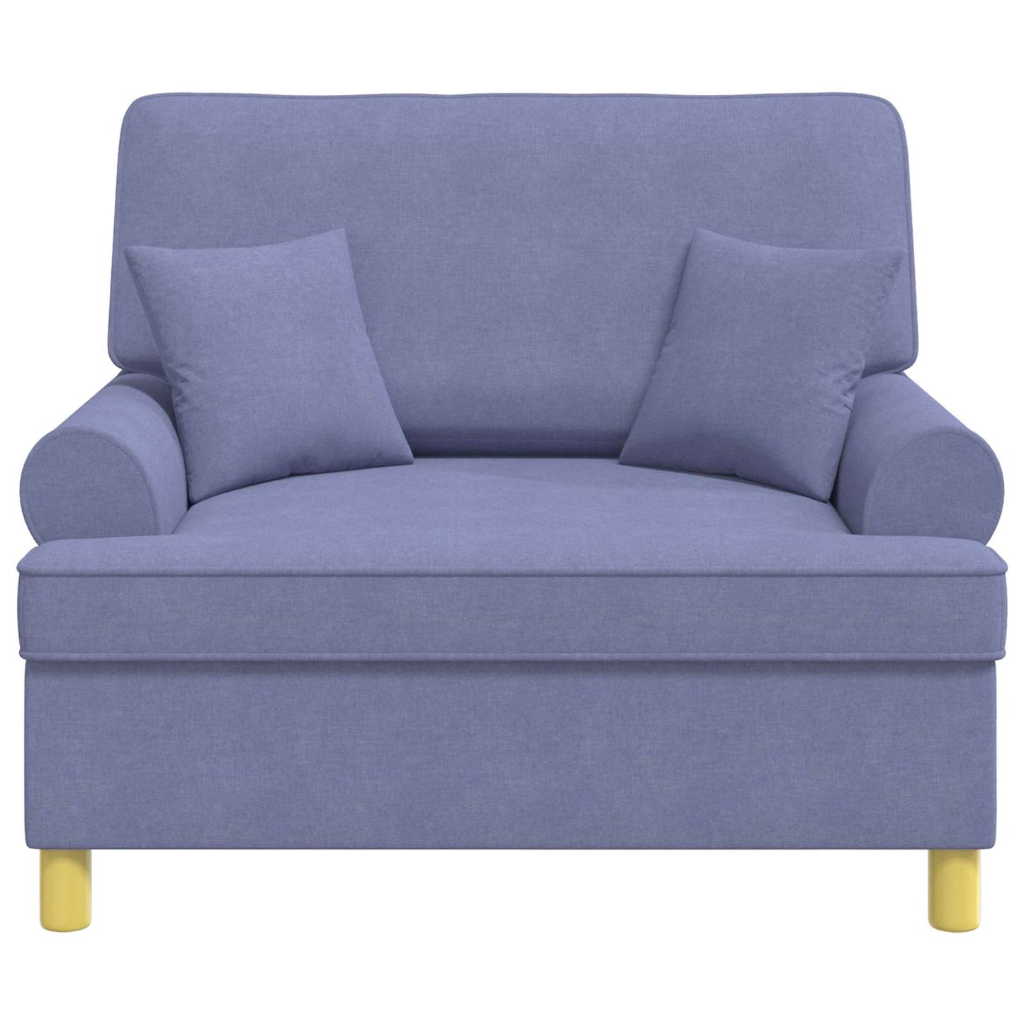 vidaXL XXL Armchair with Cushions Jeans Blue Fabric