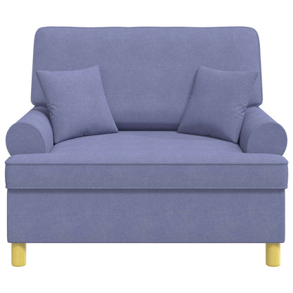 vidaXL XXL Armchair with Cushions Jeans Blue Fabric