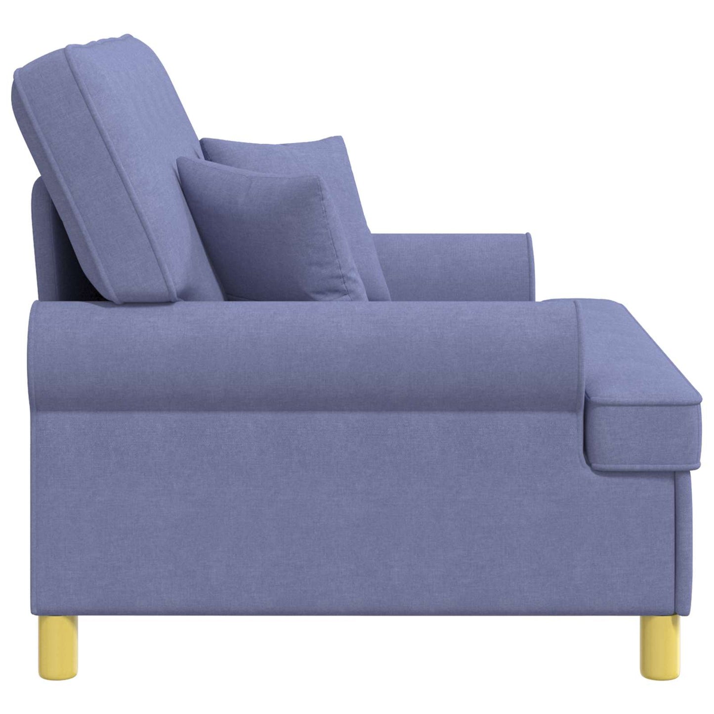 vidaXL XXL Armchair with Cushions Jeans Blue Fabric