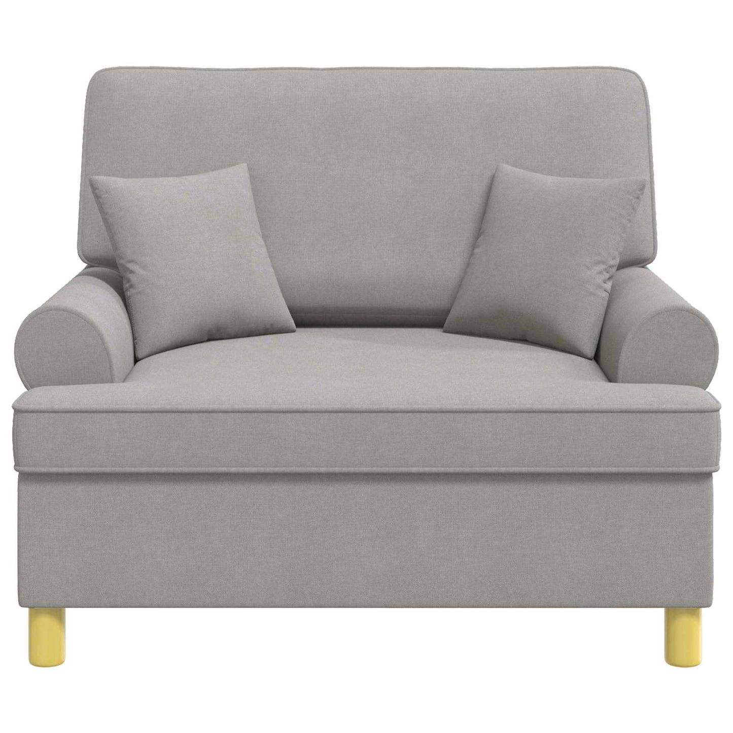 vidaXL XXL Armchair with Cushions Cloud Grey Fabric