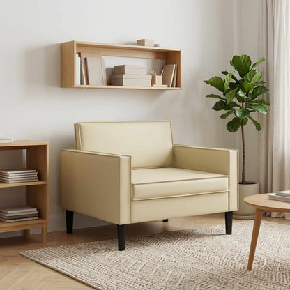 vidaXL XL Armchair Cream Faux Leather