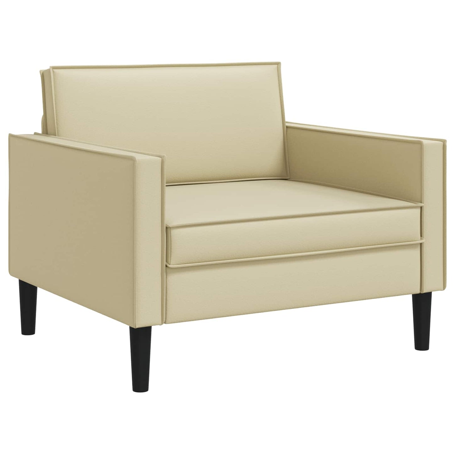 vidaXL XL Armchair Cream Faux Leather