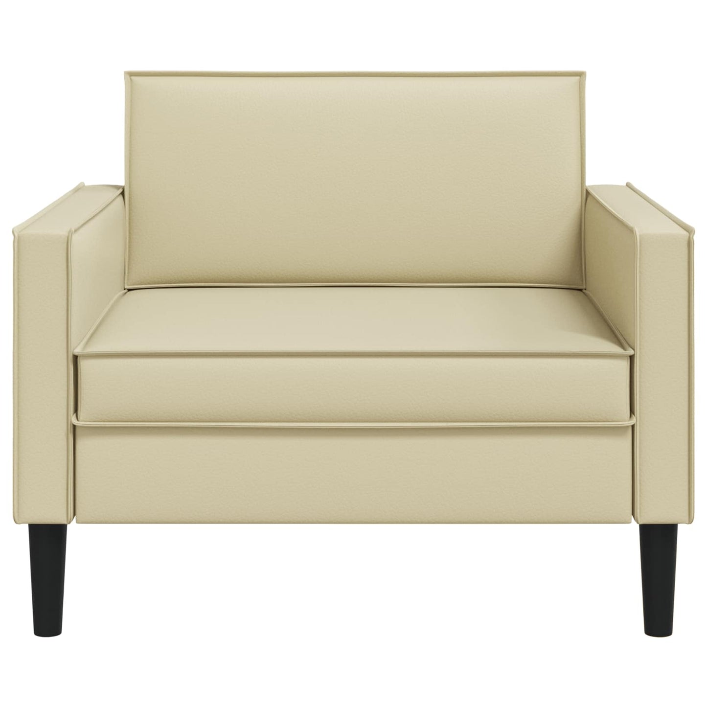 vidaXL XL Armchair Cream Faux Leather