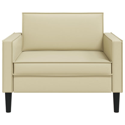 vidaXL XL Armchair Cream Faux Leather