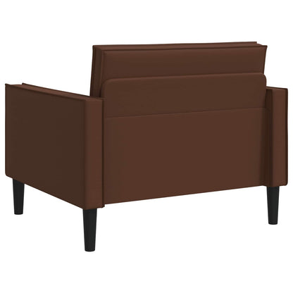 vidaXL XL Armchair Brown Faux Leather