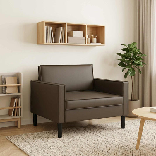 vidaXL XL Armchair Brown Faux Leather