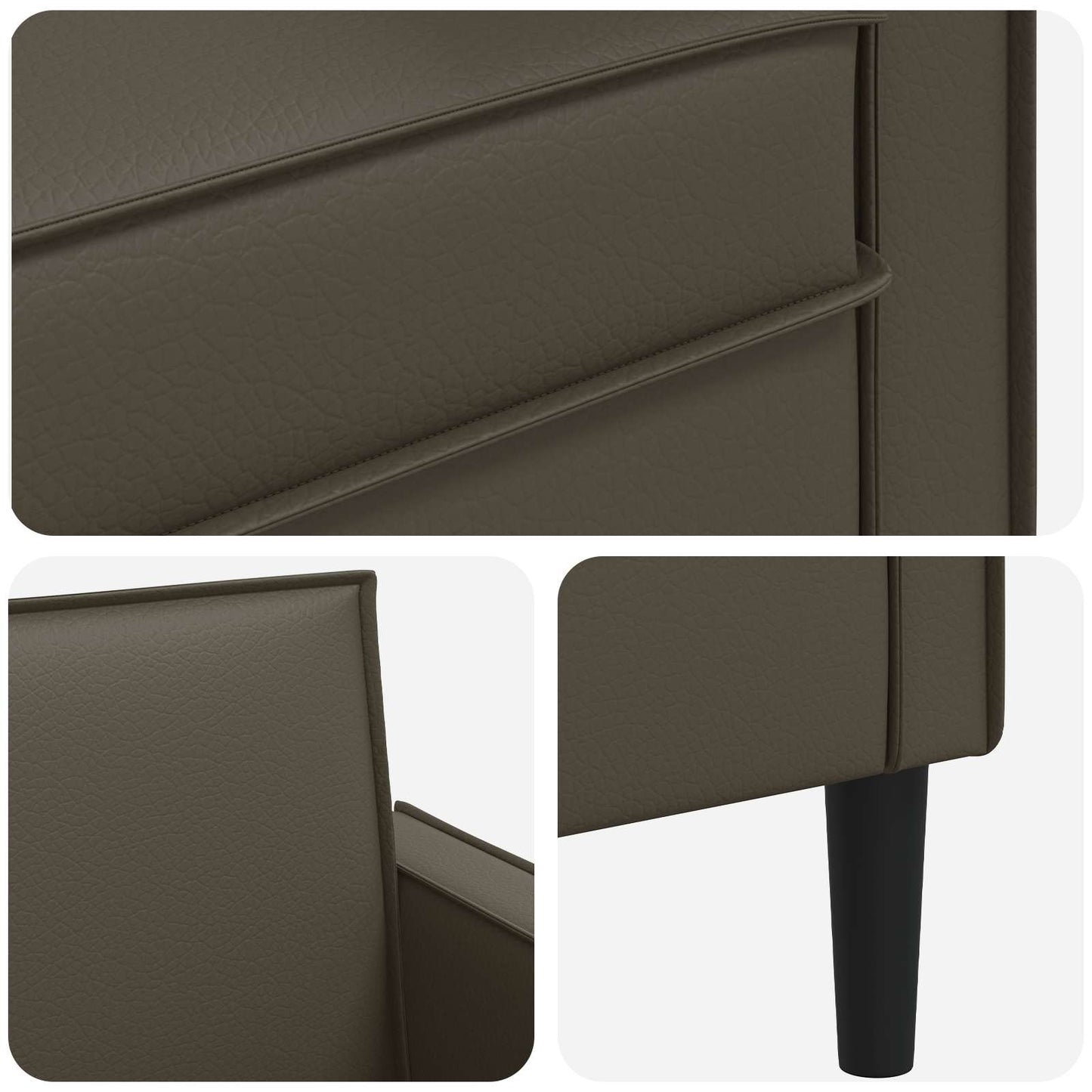 vidaXL XL Armchair Brown Faux Leather
