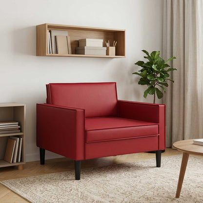 vidaXL XL Armchair Burgundy Faux Leather