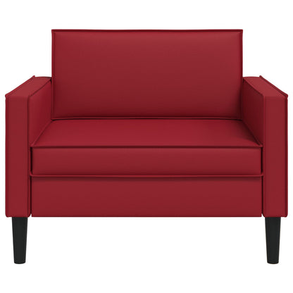 vidaXL XL Armchair Burgundy Faux Leather