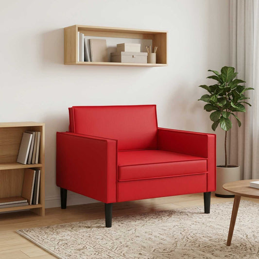 vidaXL XL Armchair Red Faux Leather