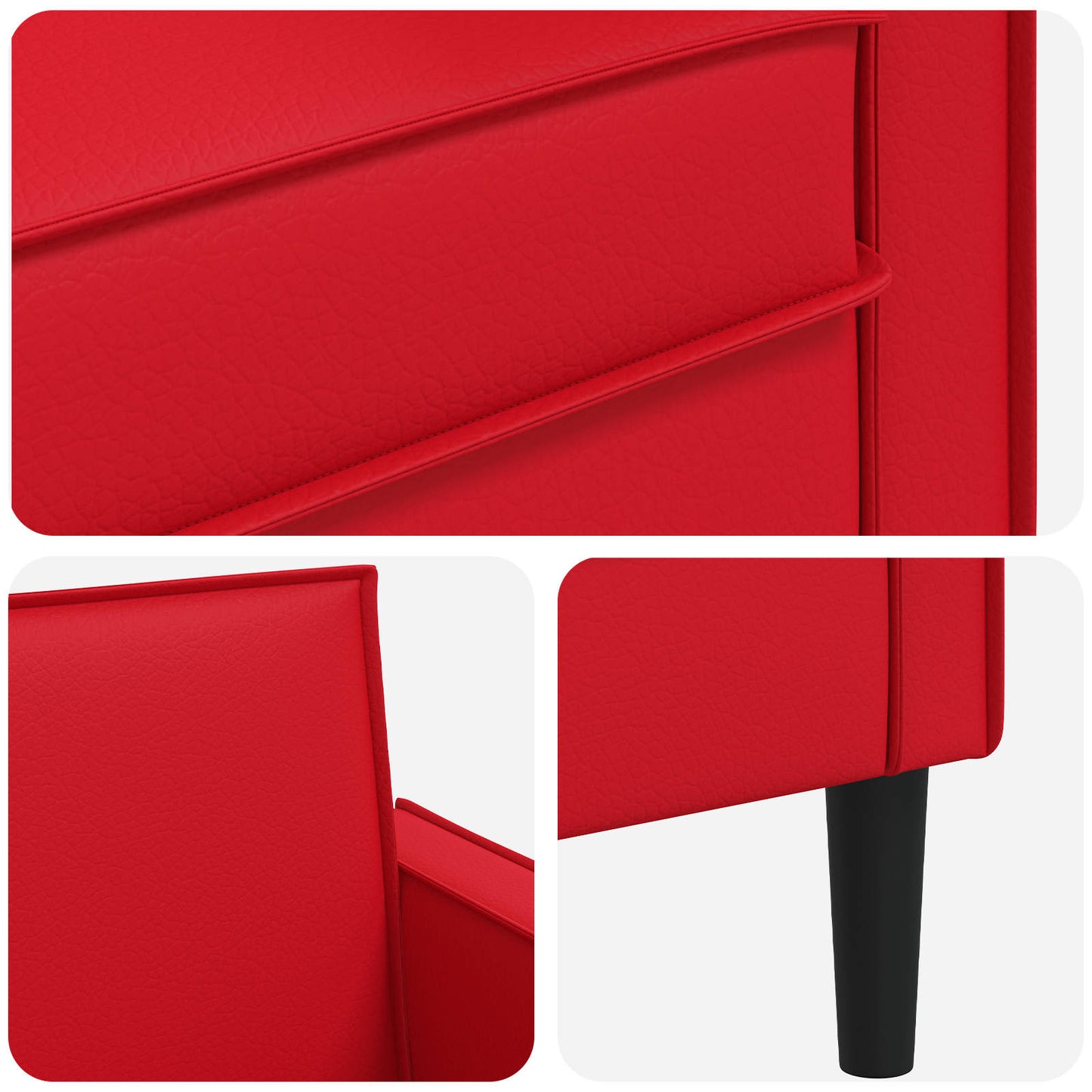 vidaXL XL Armchair Red Faux Leather