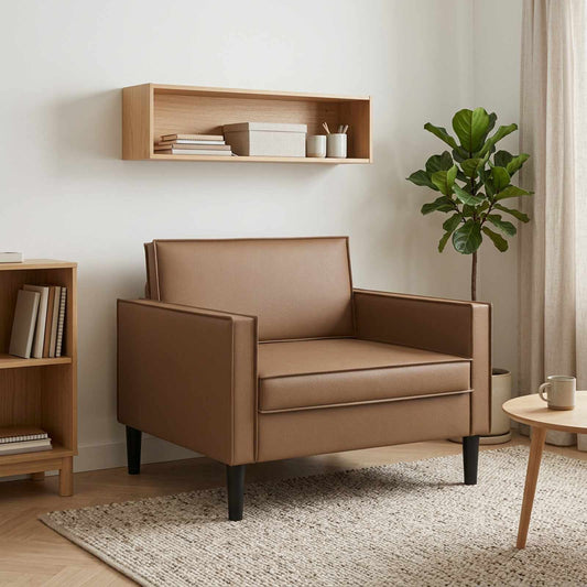 vidaXL XL Armchair Cappuccino Faux Leather