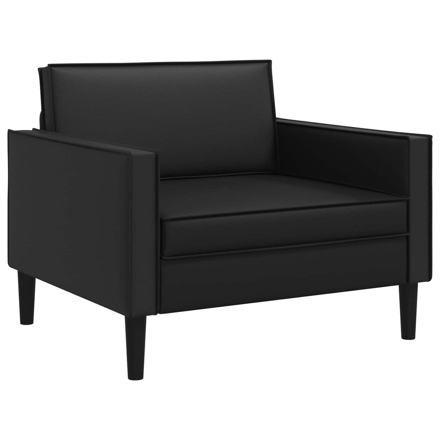 vidaXL XL Armchair Black Faux Leather