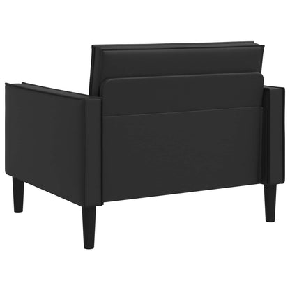 vidaXL XL Armchair Black Faux Leather