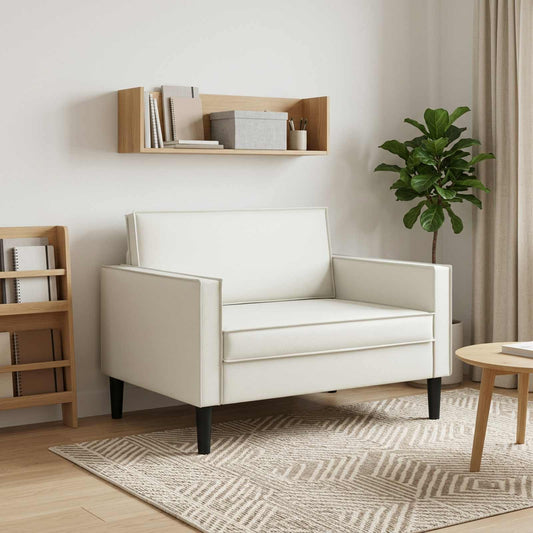 vidaXL XL Armchair White Faux Leather