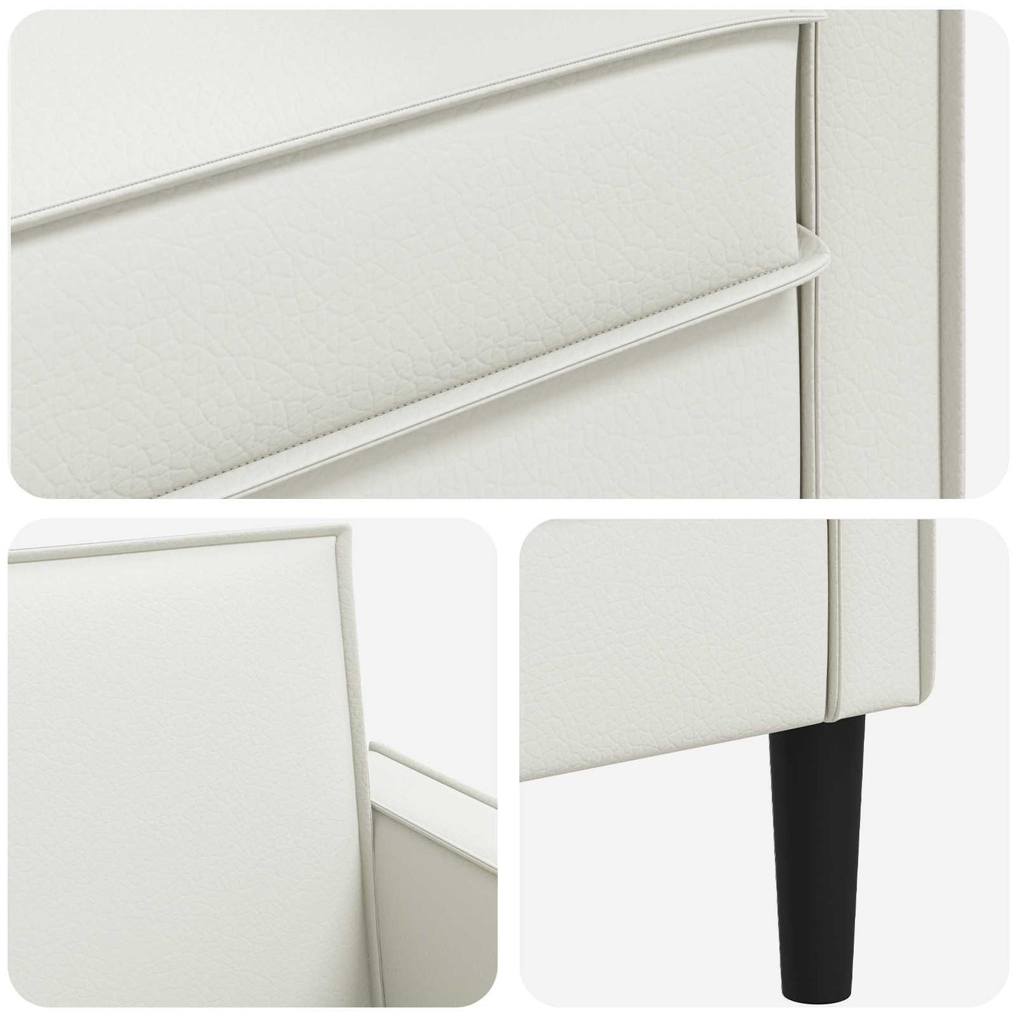 vidaXL XL Armchair White Faux Leather