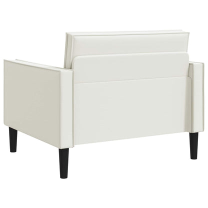 vidaXL XL Armchair White Faux Leather
