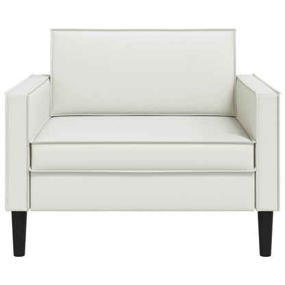 vidaXL XL Armchair White Faux Leather