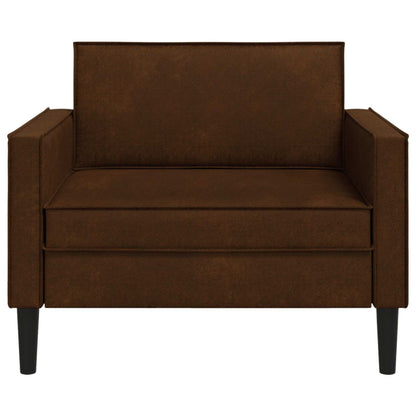 vidaXL XL Armchair Brown Faux Suede Leather