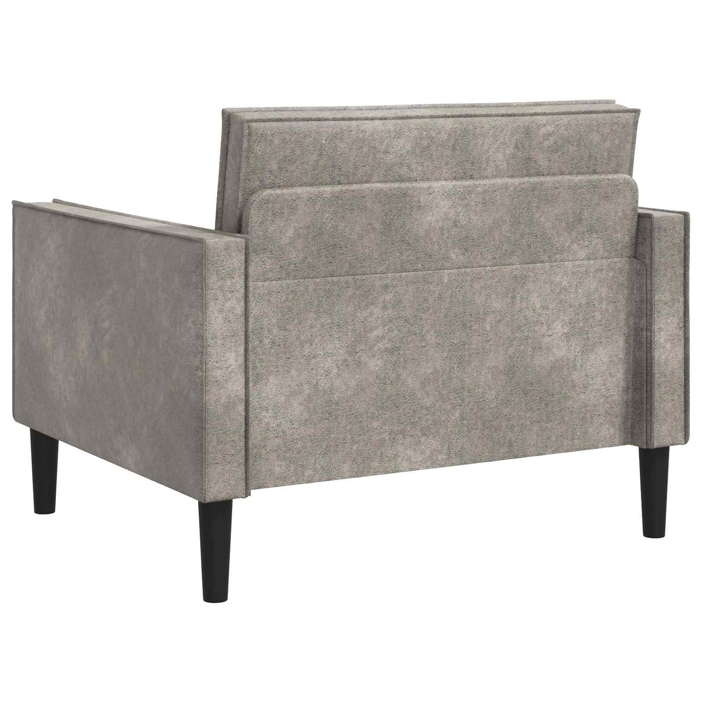 vidaXL XL Armchair Light Grey Faux Suede Leather