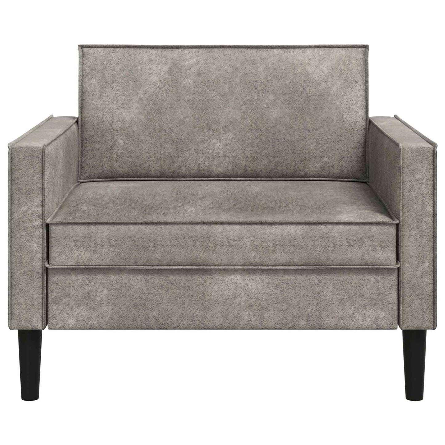 vidaXL XL Armchair Light Grey Faux Suede Leather
