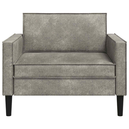 vidaXL XL Armchair Light Grey Faux Suede Leather