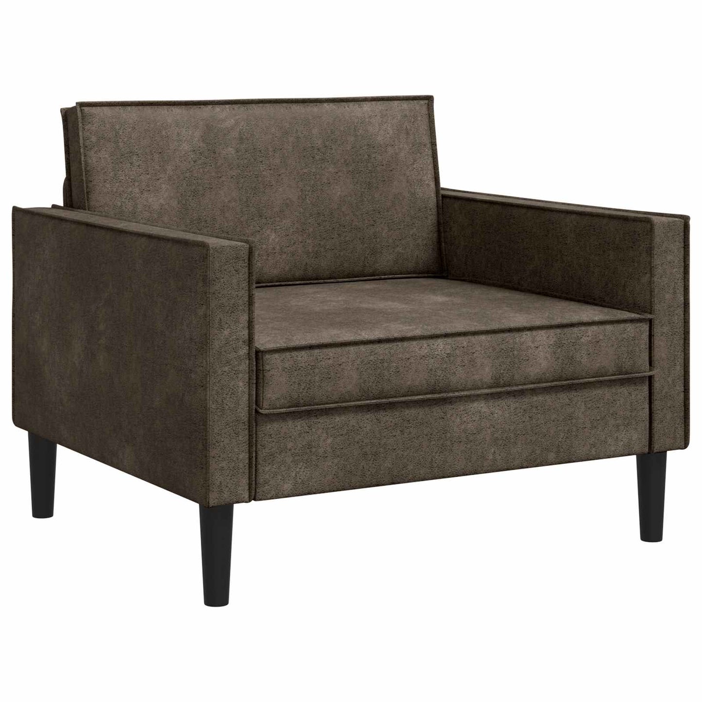 vidaXL XL Armchair Dark Grey Faux Suede Leather