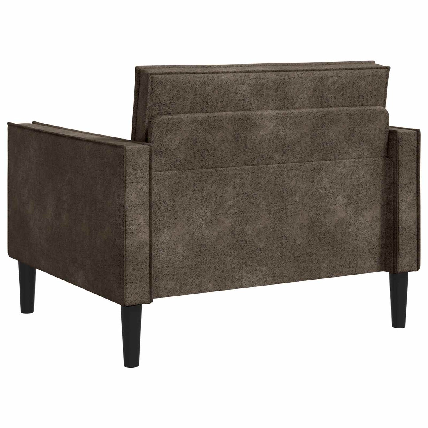 vidaXL XL Armchair Dark Grey Faux Suede Leather