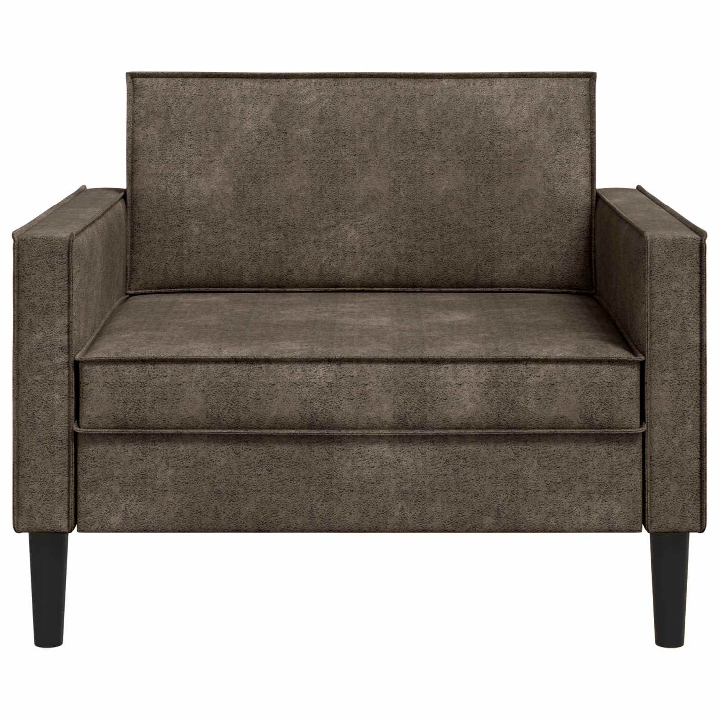vidaXL XL Armchair Dark Grey Faux Suede Leather
