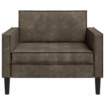 vidaXL XL Armchair Dark Grey Faux Suede Leather