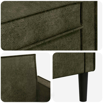 vidaXL XL Armchair Army Green Faux Suede Leather