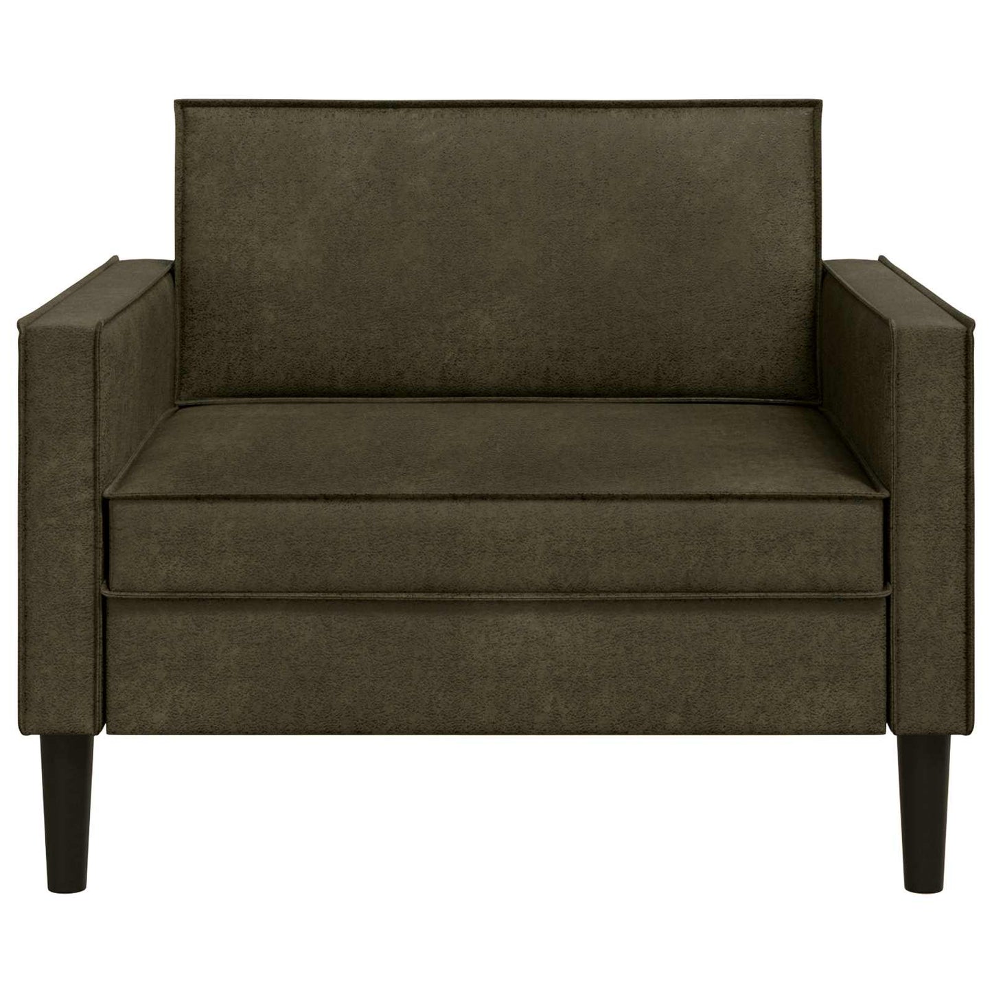vidaXL XL Armchair Army Green Faux Suede Leather