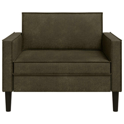 vidaXL XL Armchair Army Green Faux Suede Leather