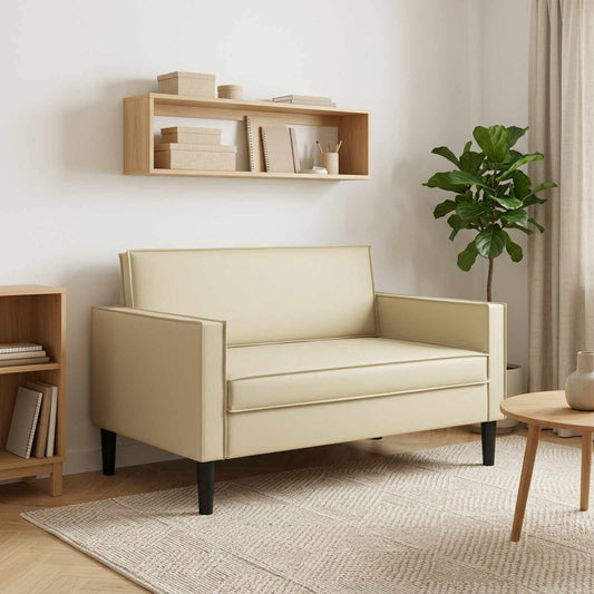 vidaXL XXL Armchair Cream Faux Leather