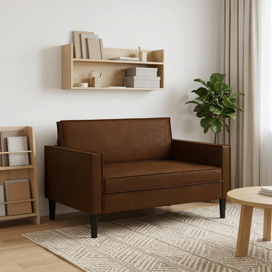 vidaXL XXL Armchair Brown Faux Suede Leather