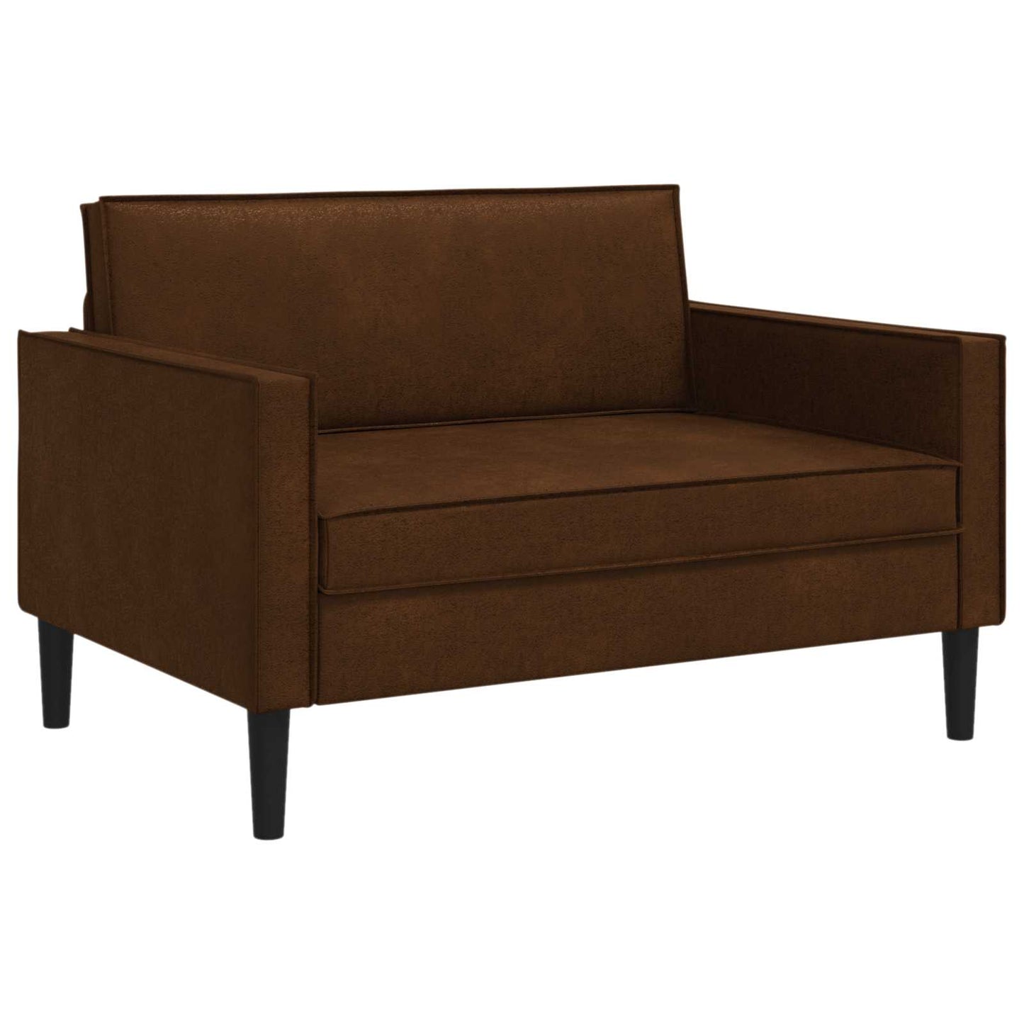 vidaXL XXL Armchair Brown Faux Suede Leather