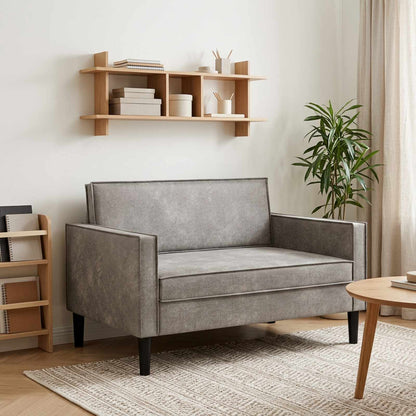 vidaXL XXL Armchair Light Grey Faux Suede Leather
