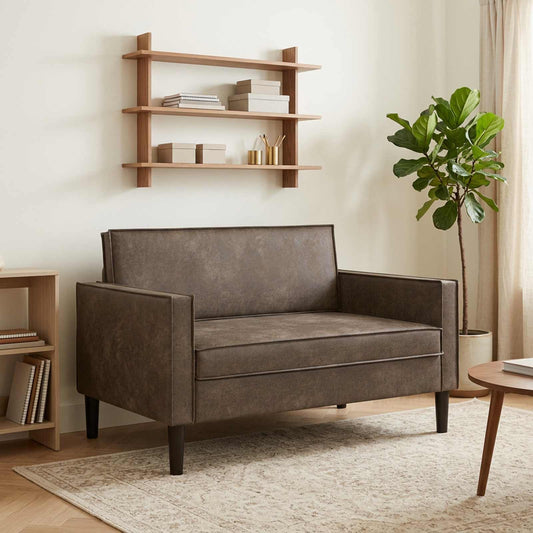 vidaXL XXL Armchair Dark Grey Faux Suede Leather
