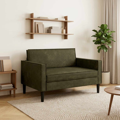 vidaXL XXL Armchair Army Green Faux Suede Leather