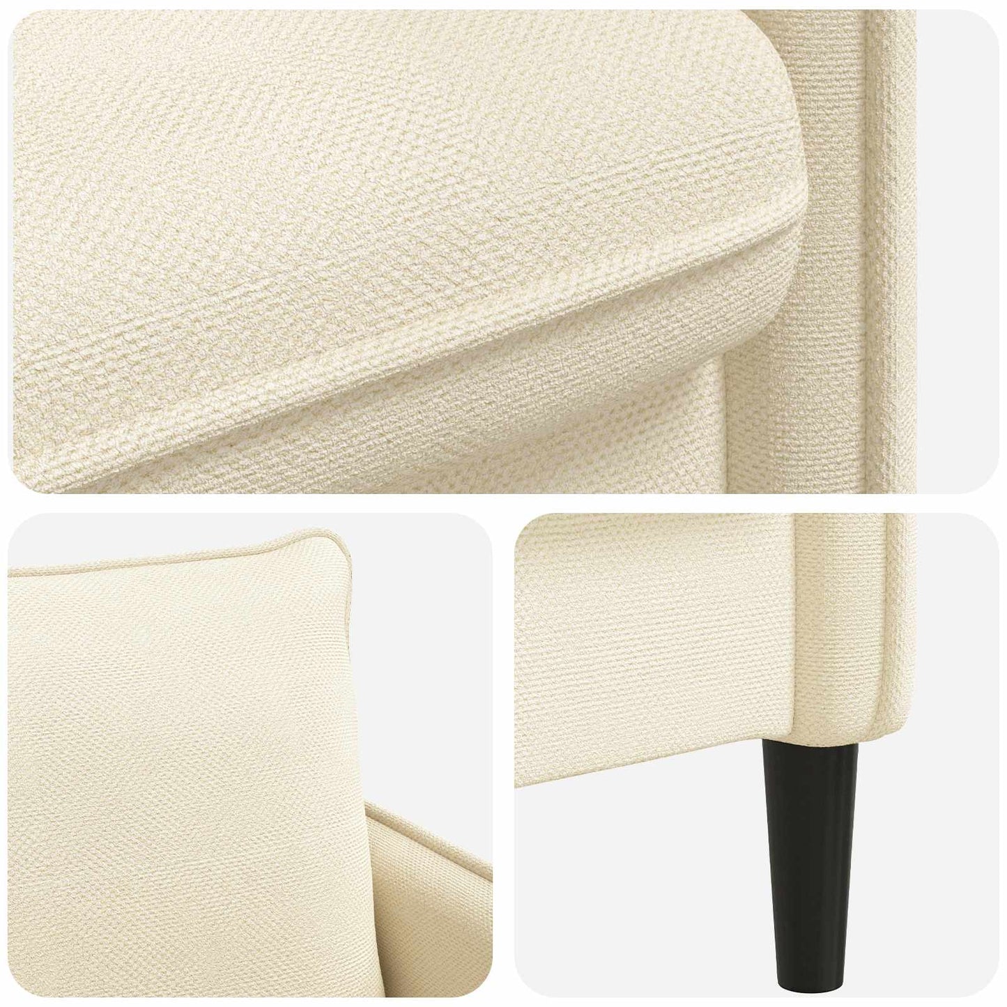 vidaXL XL Armchair Cream Velvet