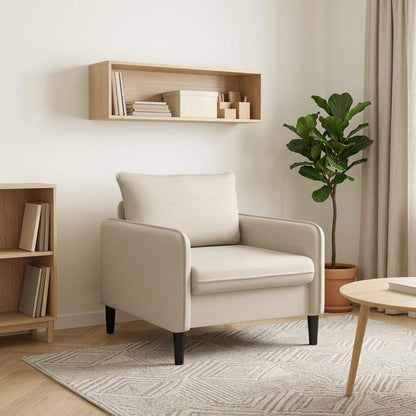 vidaXL XL Armchair Oatmeal Velvet