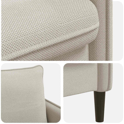 vidaXL XL Armchair Oatmeal Velvet
