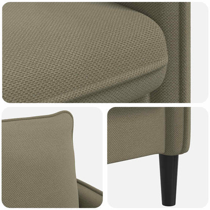vidaXL XL Armchair Khaki Velvet