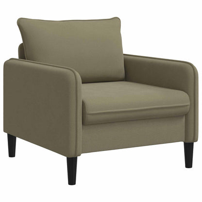 vidaXL XL Armchair Khaki Velvet