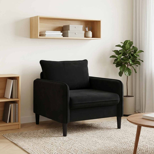 vidaXL XL Armchair Black Velvet