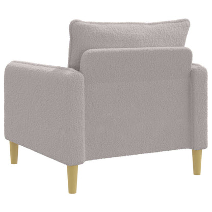vidaXL XL Armchair Light Grey Bouclé