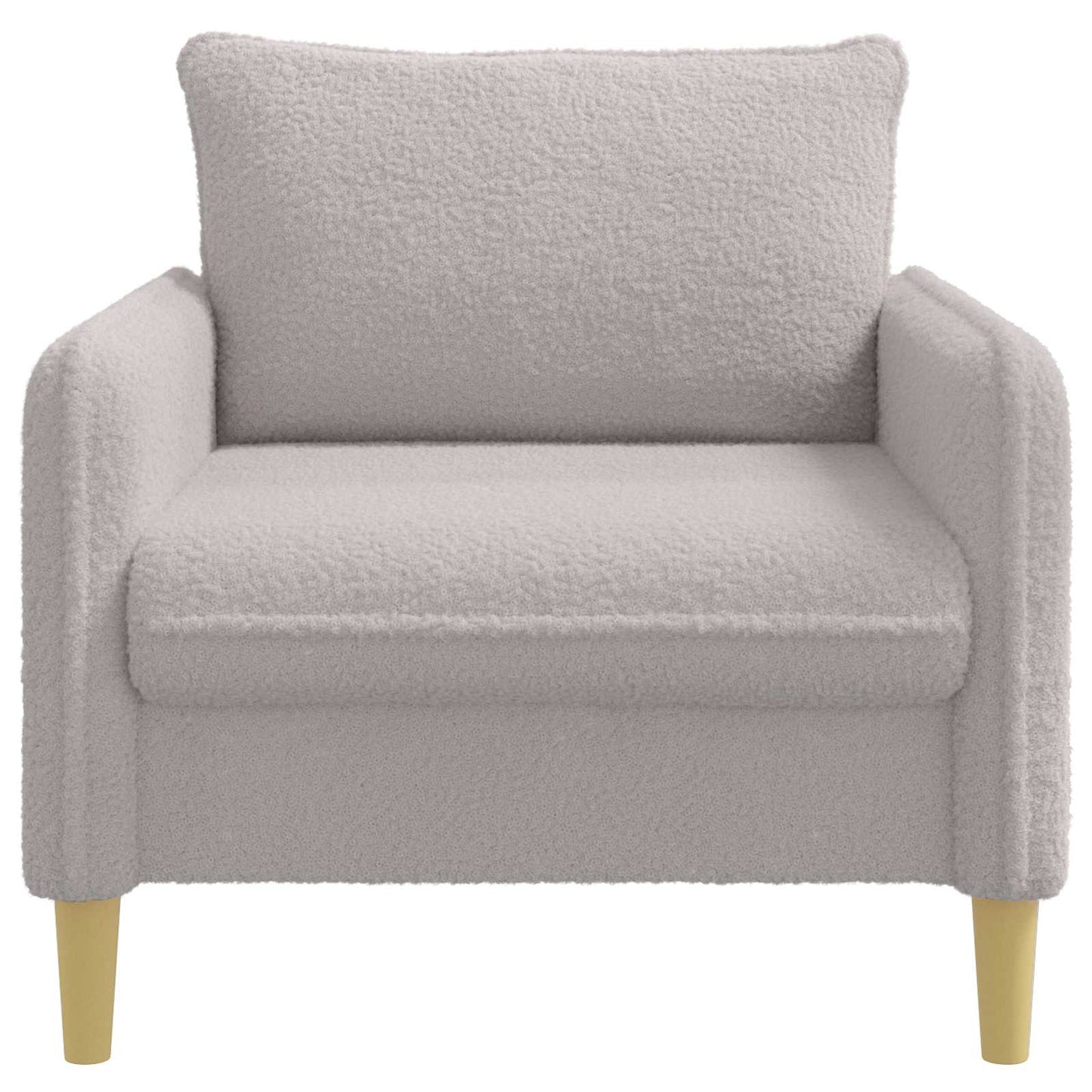 vidaXL XL Armchair Light Grey Bouclé